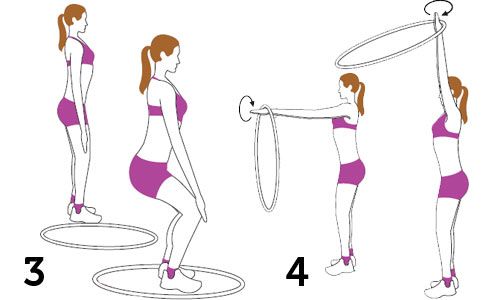 exercícios com o bambolê